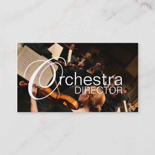 Orchestra Director Music Instructor Instruments Visitenkarte (Vorderseite)
