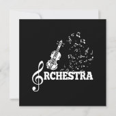 Orchestra Instrument Classical Music Note Gift Einladung (Vorderseite)