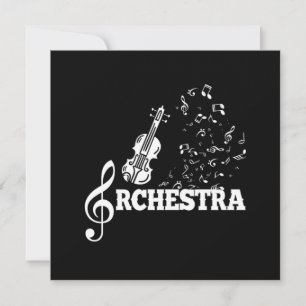 Orchestra Instrument Classical Music Note Gift Einladung