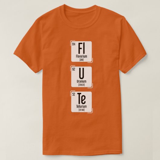 Orchestra Music Science Flutist Geschenk Flute T-Shirt (Design vorne)