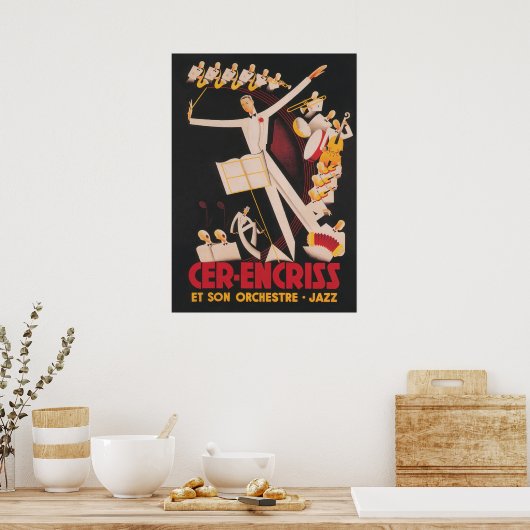 Orchestra Music Vintage Poster (Küche)