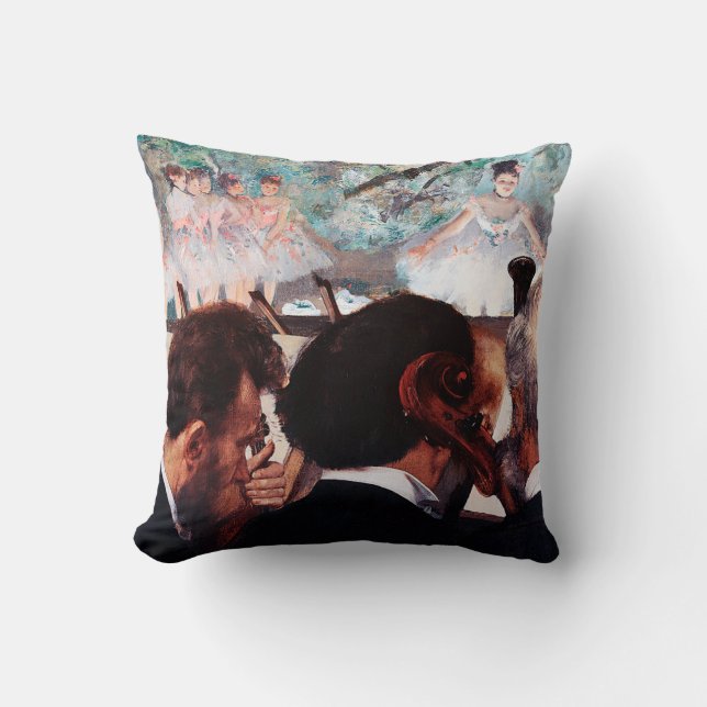 Orchestra Musicians, Edgar Degas Kissen (Vorderseite)