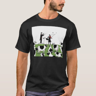 Orchestra Playing für Kühe Minimalistischer T - Sh T-Shirt