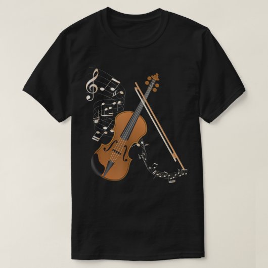 Orchestra Violin Player Geschenk Musikinstrument V T-Shirt (Design vorne)