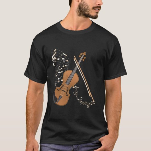 Orchestra Violin Player Musical Instrumental Violi T-Shirt (Vorderseite)