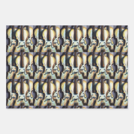 Orchestra Violins Violas Classic Music Pattern Geschenkpapier Set (Vorderseite 2)