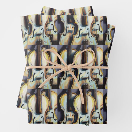 Orchestra Violins Violas Classic Music Pattern Geschenkpapier Set (Beispiel)