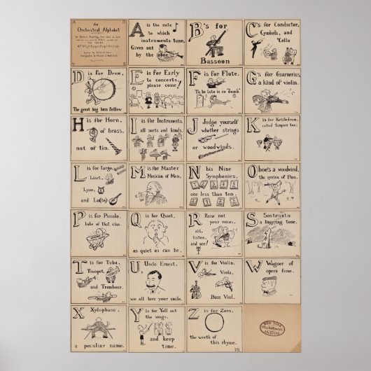 Orchestral Alphabet Poster (Vorne)