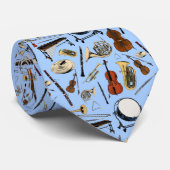 Orchestre Instruments Muster Neck Tie Krawatte (Gerollt)