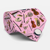 Orchestre Instruments Muster Neck Tie Krawatte (Gerollt)