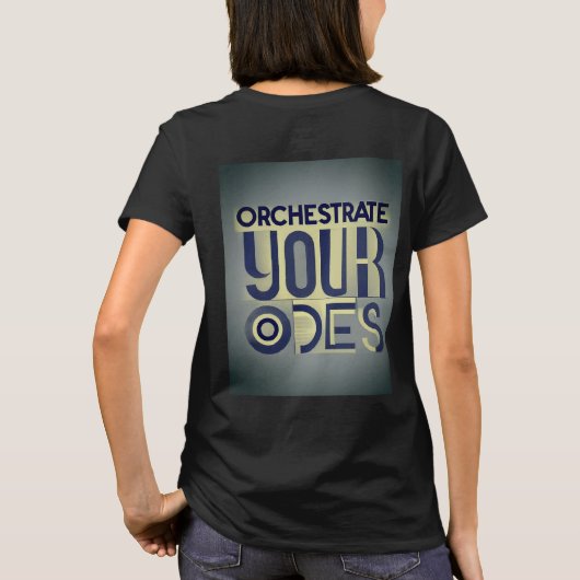 Orchestrieren Sie Ihre Odes: Symphony of Style T-Shirt (Rückseite)