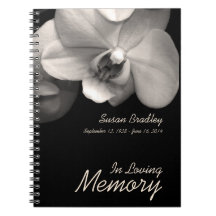 Orchid 1 Custom Memorial Funerary Guest Book
