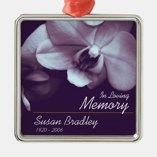 Orchid 2 Personalisiert Memorial Beerdigung Orchid Ornament Aus Metall (Vorne)