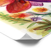 Orchid 31 Zwei orange Blume Poster (Ecke)
