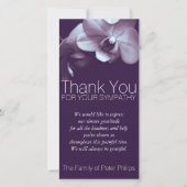 Orchid 3b Dunkles Lila Beileid Danke Foto C (Vorderseite)