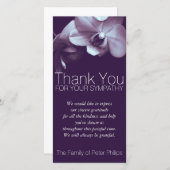 Orchid 3b Dunkles Lila Beileid Danke Foto C (Vorne/Hinten)