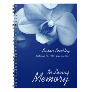 Orchid 6 in Love Memory Funeral Gästebuch Notizblock