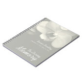Orchid 9 Floral Fotografy Funerary Guest Book Notizblock (Linke Seite)