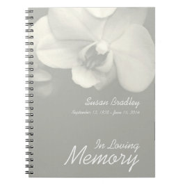Orchid 9 Floral Fotografy Funerary Guest Book Notizblock