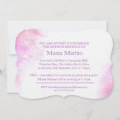 Orchid Aquarell lila 60 und fabelhaft Einladung (Rückseite)