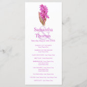 Orchid Aquarell Rosa Hochzeitsprogramm Karte (Vorderseite)