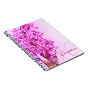 Orchid Aquarellkunst personalisiert rosa Notizbuch Notizblock