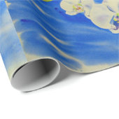 Orchid Aquarellmalerei, Brise, Wolken Geschenkpapier (Rolleneckpunkt)