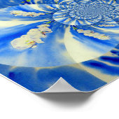 Orchid Aquarellmalerei, Brise, Wolken Mandala Poster (Ecke)