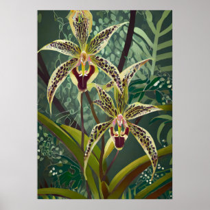 Orchid Art V06 Poster
