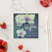 Orchid auf Blue Custom Brautparty Serviette (Beispiel)