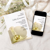 Orchid auf der Party Einladung White Quinceañera