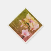 Orchid auf Orange Textur Custom Brautparty Serviette (Ecke)