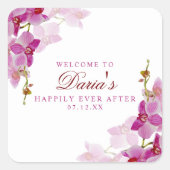 Orchid-Aufkleber Quadratischer Aufkleber (Vorderseite)