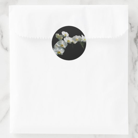 Orchid-Aufkleber Runder Aufkleber (Tasche)