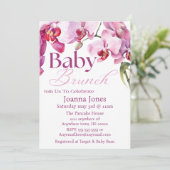 Orchid Baby Brunch/Baby Dusche Einladungskarten (Stehend Vorderseite)