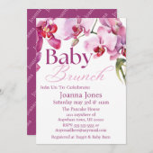 Orchid Baby Brunch/Baby Dusche Einladungskarten (Vorne/Hinten)