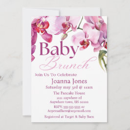 Orchid Baby Brunch/Baby Dusche Einladungskarten