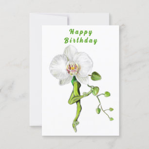 Orchid Ballet Dancer Geburtstagkarte Karte
