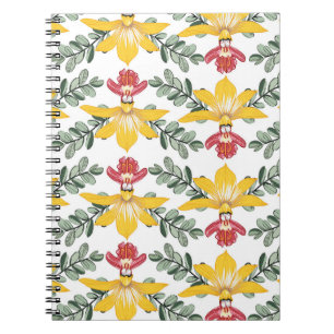 Orchid Beauty: Blumenmuster Eleganz. Notizblock