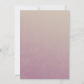 Orchid Beauty Wedding Einladung (Rückseite)