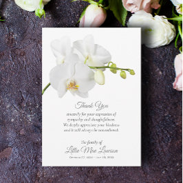 Orchid Beerdigung Feier des Lebens Dankeschön Kart Einladung