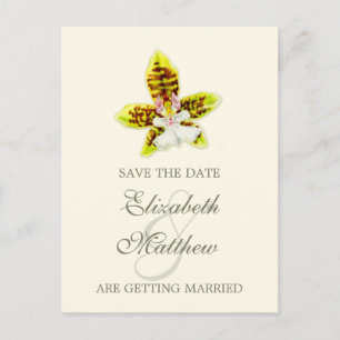Orchid bemalte Blume Save the Date Karte