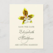 Orchid bemalte Blume Save the Date Karte (Vorderseite)