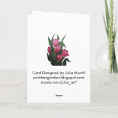 Orchid Birthday Card Karte (Rückseite)
