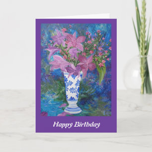 Orchid Birthday card Karte