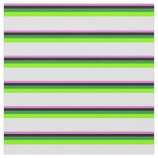 Orchid, Black, Forest Green, Green und Lavender Stoff (Nahaufnahme)