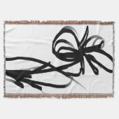 Orchid Blanc: Abstrakt weiß und schwarz Decke (Vorderseite)