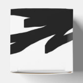 Orchid Blanc: Abstrakt weiß und schwarz Geschenkschachtel (Oben)