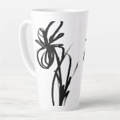 Orchid Blanc: Abstrakt weiß und schwarz Milchtasse (Linke Ecke)