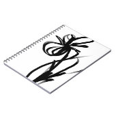 Orchid Blanc: Abstrakt weiß und schwarz Notizblock (Linke Seite)